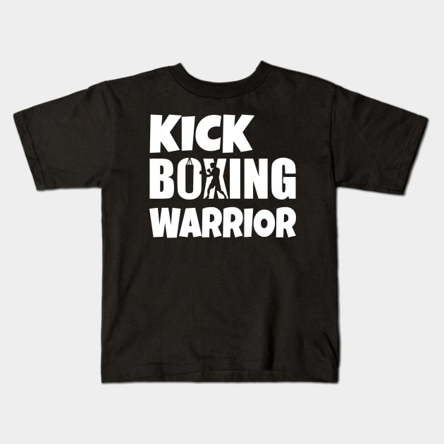 Kick boxing warrior Kids T-Shirt by Work Memes